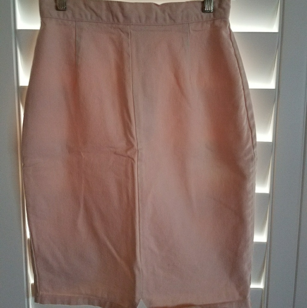 Vintage light pink denim skirt